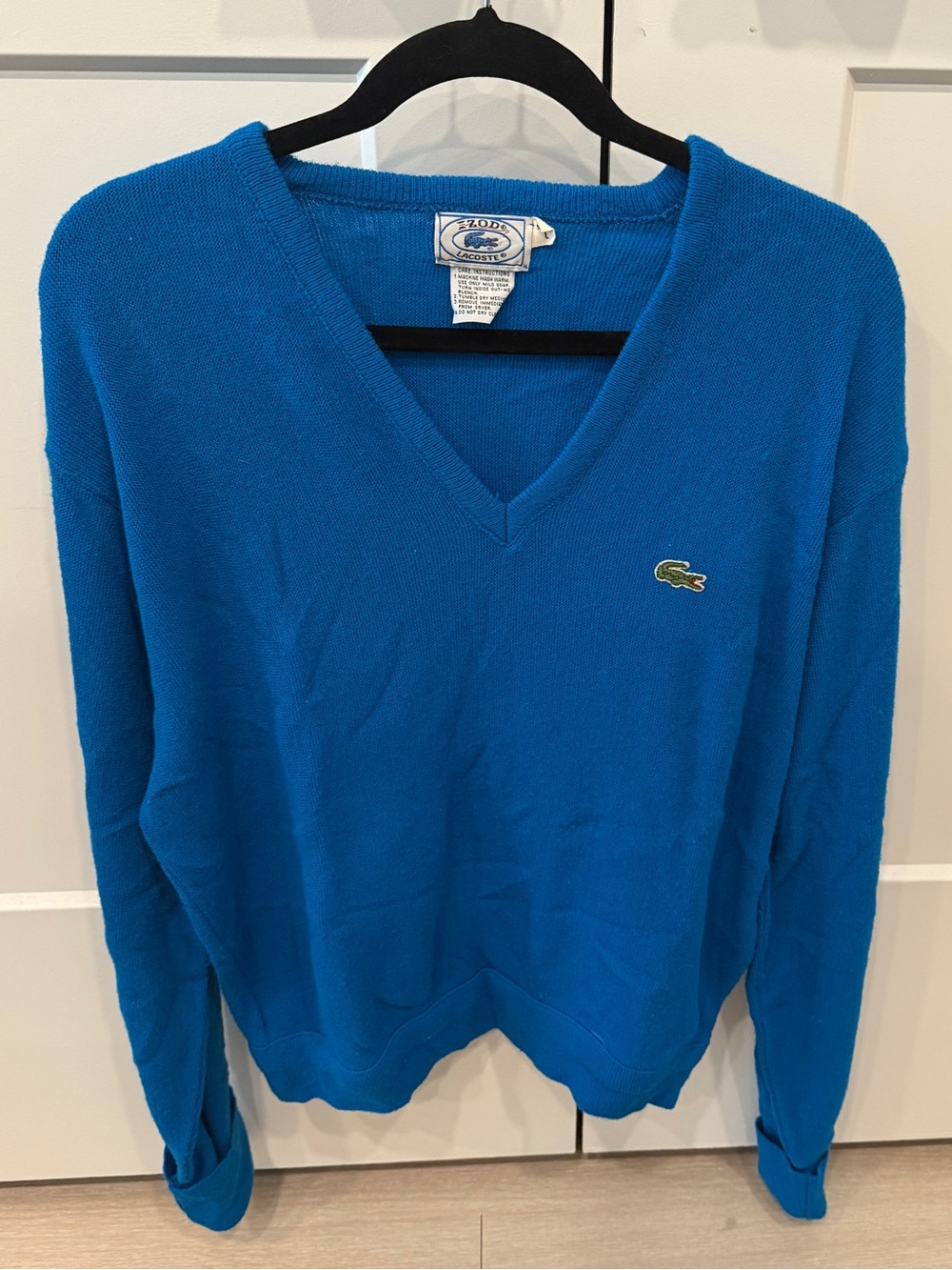 IZOD Lacoste V-Neck Blue Sweater